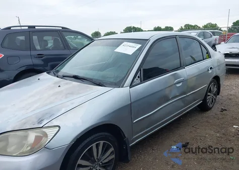 2005 Honda Civic Vp из США, поврежденный, VIN 2HGES16385H589973